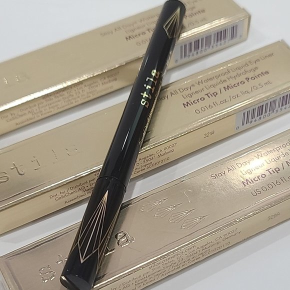 3 ✅3 x STILA Micro Tip INTENSE BLACK Stay All Day WPROOF Liquid Eye Liner ✨NIB's - Picture 3 of 13